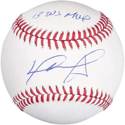 Baseball autographié par David Ortiz des Red Sox de Boston avec l'inscription « 2013 WS MVP ! »