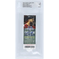 Billet NM-MT 8 authentifié et autographié par David Ortiz des Boston Red Sox, signé Beckett Fanatics, daté du 6 mai 2014