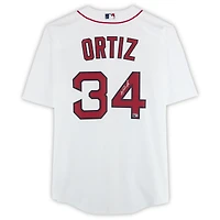 Maillot réplique blanc Nike autographié de David Ortiz, des Red Sox de Boston