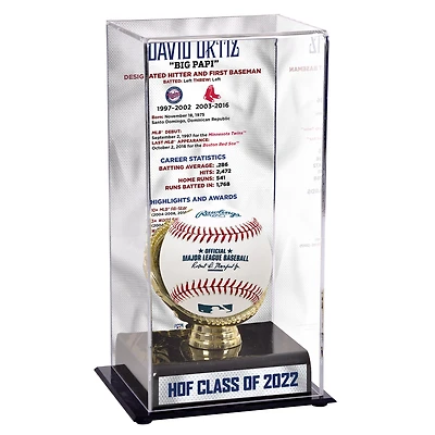 Vitrine de présentation des retraités de baseball des Red Sox de Boston de grande taille de David Ortiz