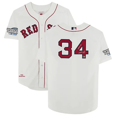 Maillot authentique autographié par David Ortiz des Boston Red Sox avec Mitchell & Ness et inscription « HOF 22 »