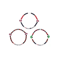 FOCO Boston Red Sox 3-Pack Friendship Bracelet Set