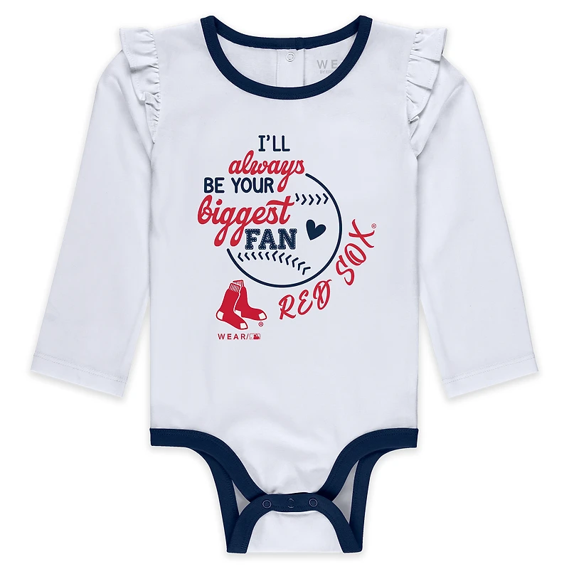 Ensemble tutu trois pièces pour nouveau-né et bébé fille par Erin Andrews Boston Red Sox