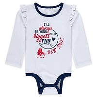 Ensemble tutu trois pièces pour nouveau-né et bébé fille par Erin Andrews Boston Red Sox