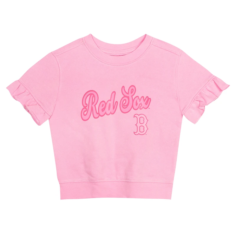 Ensemble t-shirt et short rose Fanatics pour filles des Red Sox de Boston Dugout