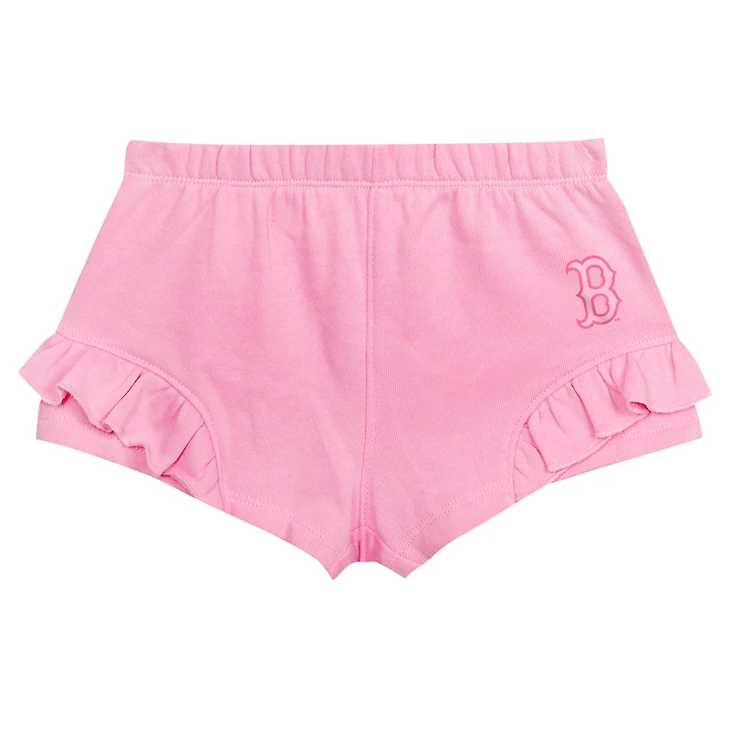 Ensemble t-shirt et short rose Fanatics pour filles des Red Sox de Boston Dugout