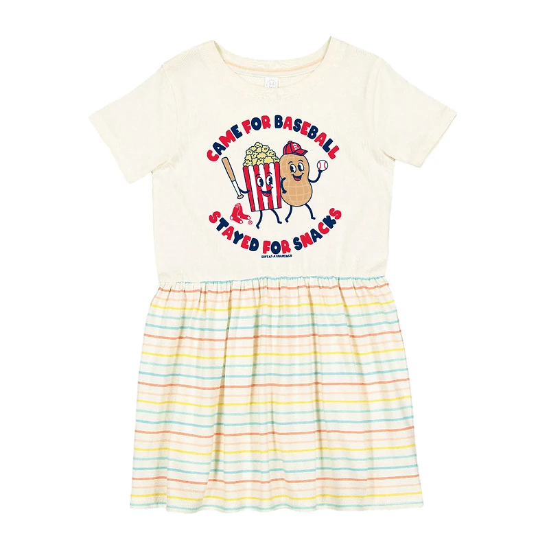 Robe de collation blanche Boston Red Sox pour petites filles, douce comme un raisin
