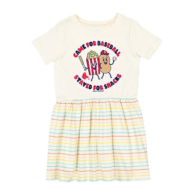 Robe de collation blanche Boston Red Sox pour petites filles, douce comme un raisin