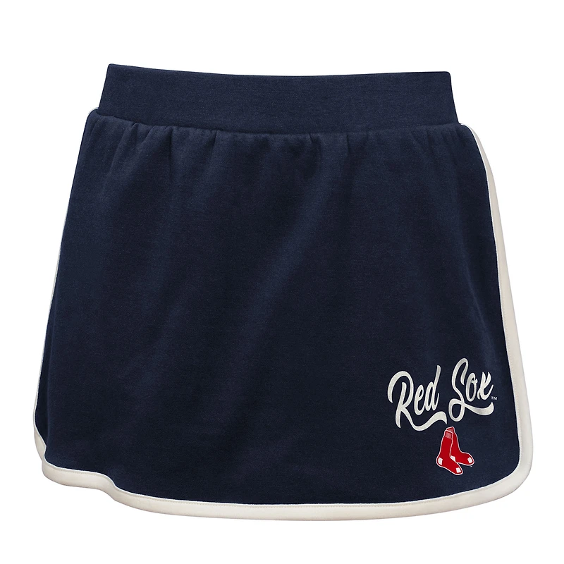 Girls Youth Navy Boston Red Sox Base Trainer Johnny Polo and Skort Set