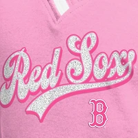 Girls Youth New Era Pink Boston Red Sox Mommy & Me Raglan V-Neck T-Shirt