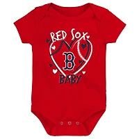 Ensemble de trois bodies pour bébé Boston Red Sox Slide Home