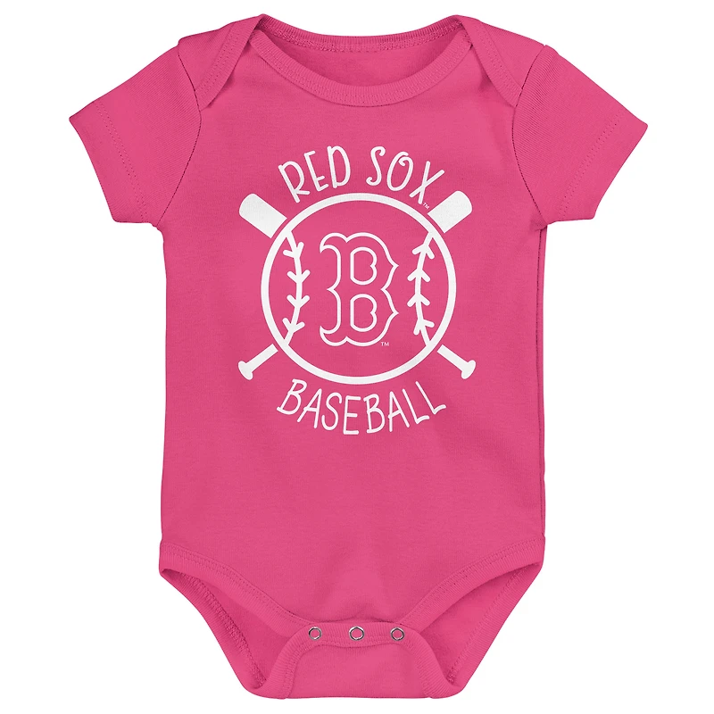 Infant Boston Red Sox Slide Home Three-Pack Bodysuit Set