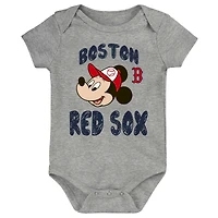 Ensemble de trois bodys l'équipe gagnante des Red Sox Boston pour bébé