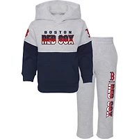 Ensemble sweat à capuche et pantalon Boston Red Sox Playmaker pour bébé bleu marine/gris chiné