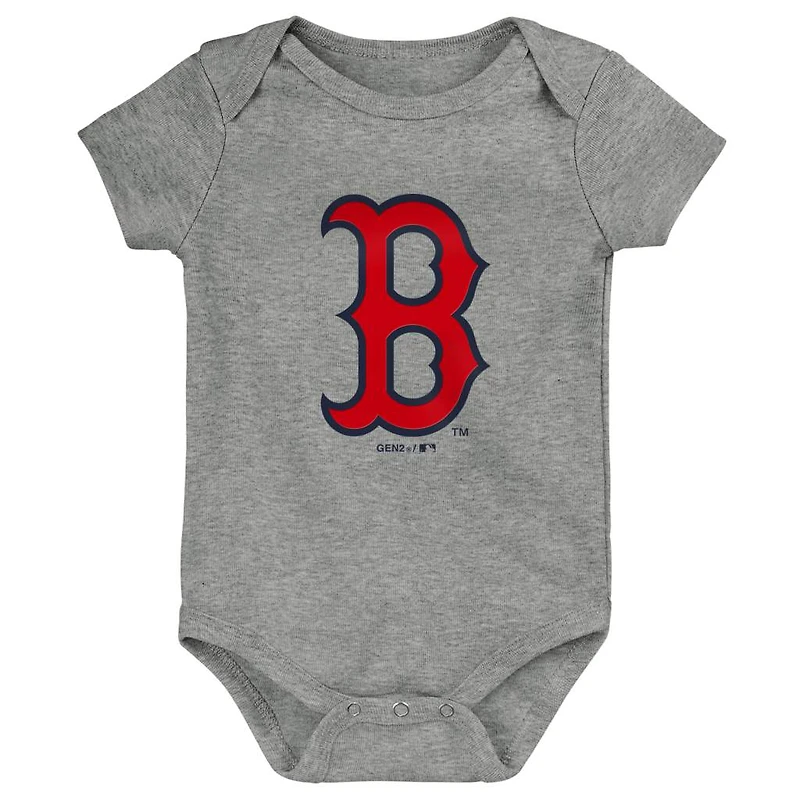 Infant Navy/Red/Gray Boston Red Sox Born To Win 3-Pack Bodysuit Set