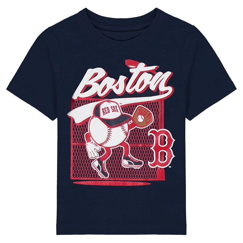 Infant Navy Boston Red Sox On the Fence T-Shirt