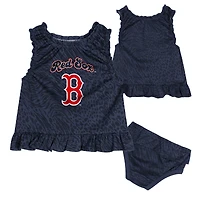 Ensemble robe et bloomer de jeu pour bébé bleu marine des Boston Red Sox