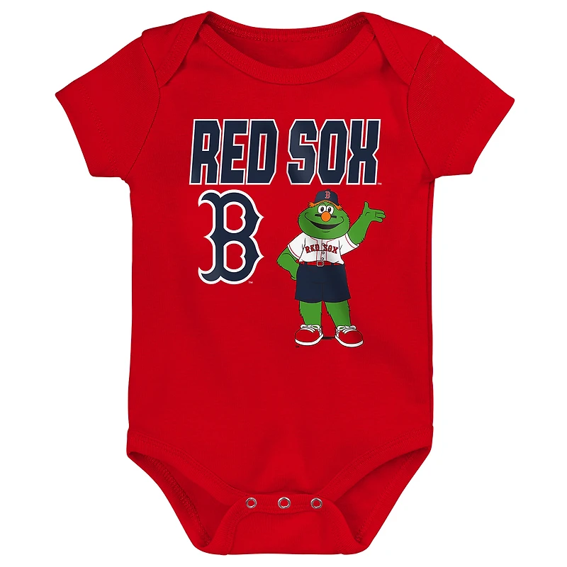 Infant Outerstuff Boston Red Sox Home Plate 3-Piece Bodysuit Set