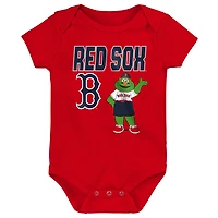 Infant Outerstuff Boston Red Sox Home Plate 3-Piece Bodysuit Set