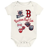 Infant Outerstuff Boston Red Sox Home Plate 3-Piece Bodysuit Set
