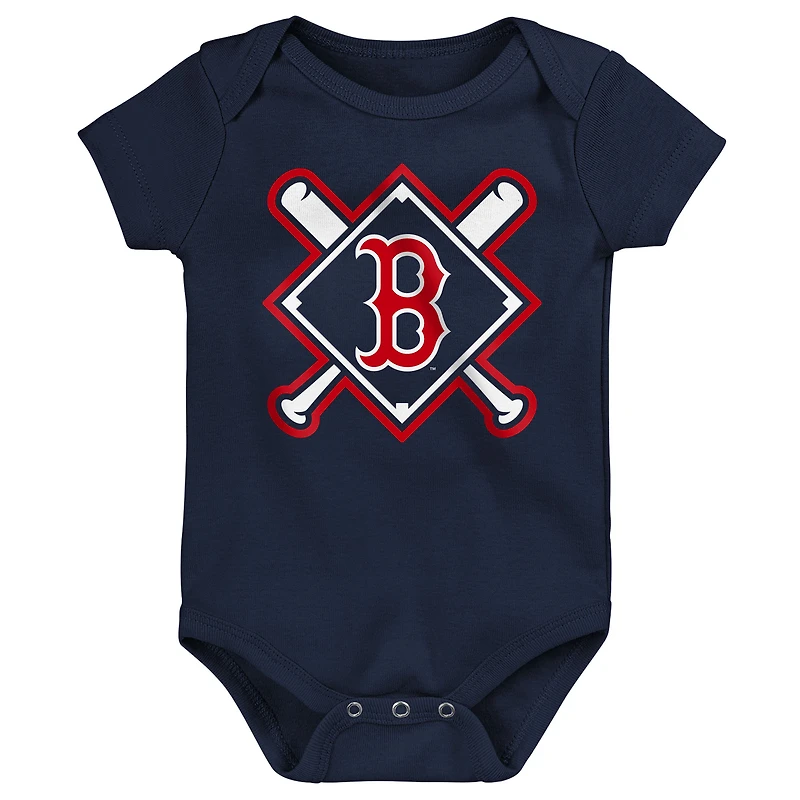 Ensemble de body 3 pièces pour bébé Outerstuff Boston Red Sox Home Plate