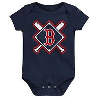 Ensemble de body 3 pièces pour bébé Outerstuff Boston Red Sox Home Plate