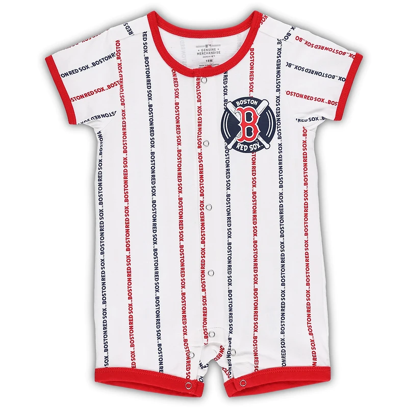 Infant White Boston Red Sox Ball Hitter Coverall