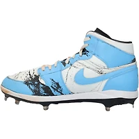 Chaussures Jordan Brand bleu clair/blanc dédicacées par Jarren Duran des Red Sox de Boston lors de la saison 2024 de la MLB
