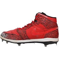 Chaussures Jordan Brand rouges dédicacées par Jarren Duran des Red Sox de Boston lors de la saison 2024 de la MLB