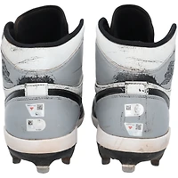 Chaussures Jordan Brand blanches/noires dédicacées par Jarren Duran des Red Sox de Boston lors de la saison 2024 de la MLB