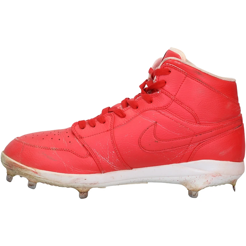 Jarren Duran, Red Sox de Boston, chaussures Jordan Brand rouges utilisées lors du match contre les Pirates de Pittsburgh, le 31 août 2025