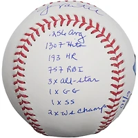 Balle de baseball autographiée par Jason Varitek des Red Sox de Boston avec plusieurs inscriptions - Édition limitée à 10 exemplaires