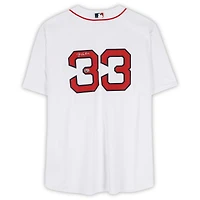Maillot réplique blanc Nike autographié par Jason Varitek des Red Sox de Boston