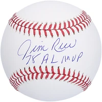 Balle de baseball autographiée par Jim Rice avec inscription « MVP de la Ligue américaine n° 78 ».