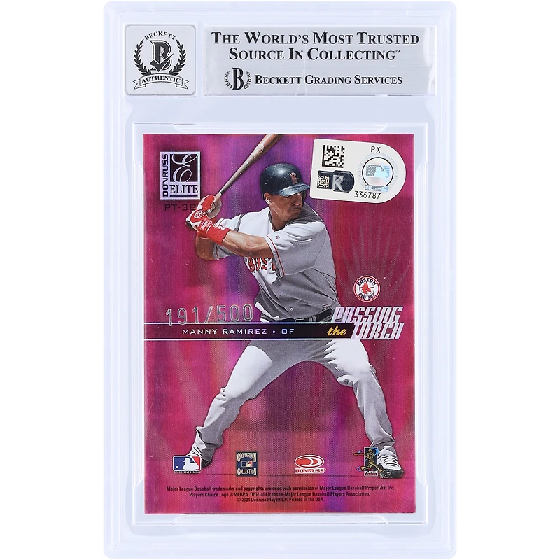 Jim Rice Boston Red Sox Autographed 2004 Donruss Elite Passing the Torch GU Relic Red #PT- #/ Beckett Fanatics Witnessed Authenticated 10 Card