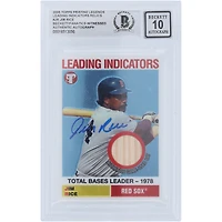 Carte 10 authentique autographiée par Jim Rice des Boston Red Sox, relique de batte Pristine Legends Topps 2005 #LI-JR Beckett Fanatics Witnessed