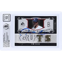 Carte autographiée de Jim Rice (Red Sox de Boston), 2007, Upper Deck SP Legendary Cuts, Legendary Materials Cuts Relic #LM-JR2 #/125, authentifiée par Beckett Fanatics Witnessed.