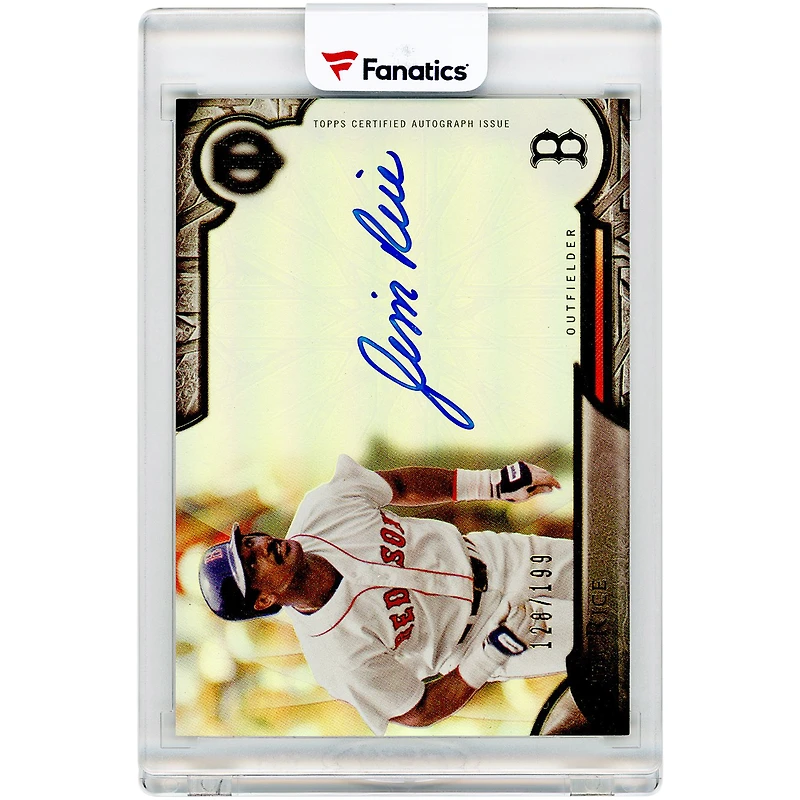 Carte autographiée de Jim Rice (Red Sox de Boston) 2016 Topps Tribute #TA-JRI #128/199