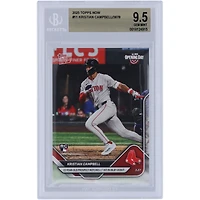 Kristian Campbell Boston Red Sox 2025 Topps, un espoir de 22 ans, réussit son premier coup sûr lors de ses débuts en MLB # 11 BGS Authenticated 9.5 Rookie Card