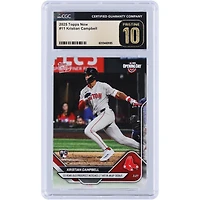 Kristian Campbell Boston Red Sox 2025 Topps, un espoir de 22 ans, réalise son premier coup sûr lors de ses débuts en MLB # 11 CGC Carte recrue vierge authentifiée 10