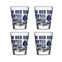 Logo Brands Boston Red Sox 4-Pack 2oz. Shot Glass Set