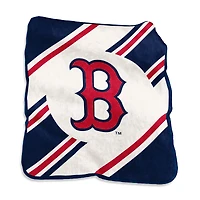 Logo Brands Boston Red Sox 50" x 60" Raschel Stripe Throw Blanket