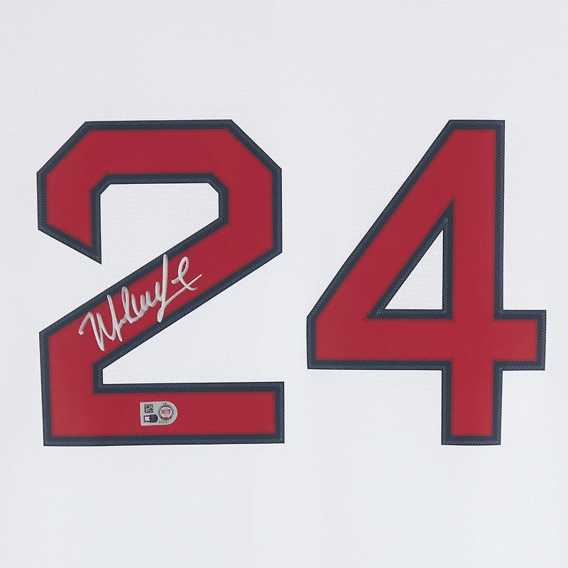 Maillot Nike blanc dédicacé par Manny Ramirez des Red Sox de Boston