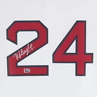 Maillot Nike blanc dédicacé par Manny Ramirez des Red Sox de Boston