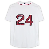 Maillot Nike blanc dédicacé par Manny Ramirez des Red Sox de Boston avec inscription « 04 WS MVP »