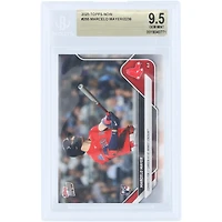 Carte recrue n° 266 authentifiée BGS 9.5 de Marcelo Mayer, Boston Red Sox, 2025 Topps Now : 1er circuit en carrière au Yankee Stadium