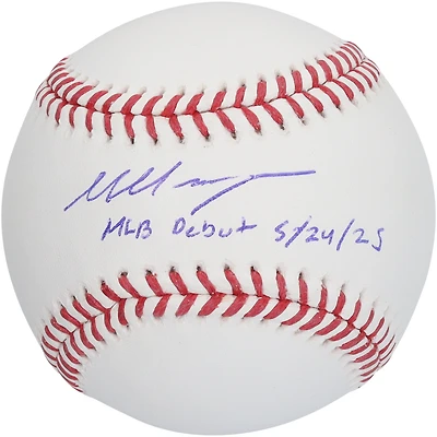 Baseball autographié par Marcelo Mayer des Red Sox de Boston avec l'inscription « MLB Debut 5/24/25 »