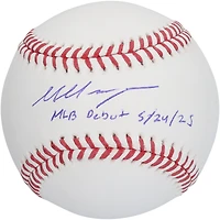 Baseball autographié par Marcelo Mayer des Red Sox de Boston avec l'inscription « MLB Debut 5/24/25 »
