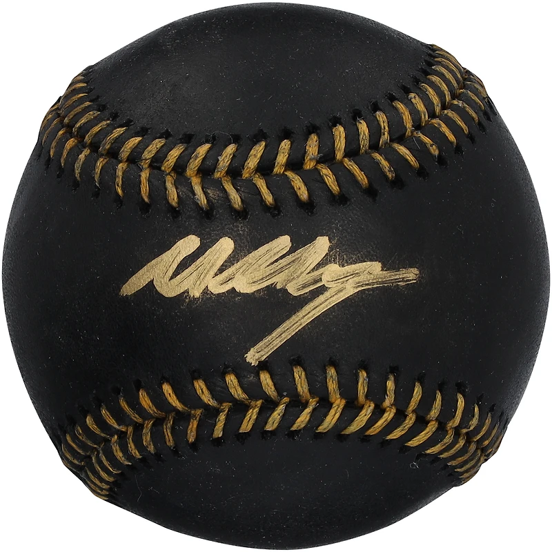 Balle de baseball en cuir noir autographiée par Marcelo Mayer des Red Sox de Boston