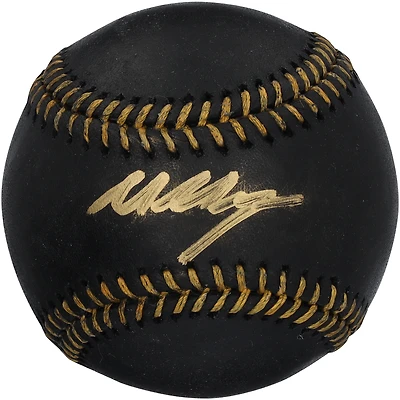 Balle de baseball en cuir noir autographiée par Marcelo Mayer des Red Sox de Boston